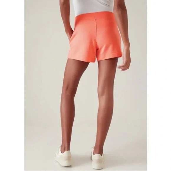 NWT Athleta Balance 4" Shortie Coral Pink Nirvana Fabric Shorts Women M Yoga Gym - Picture 2 of 10